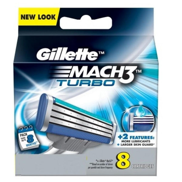 spise to uger Agnes Gray Gillette Mach 3 Turbo - 8-pack barberblade - Få en glattere barbering –  Third Field