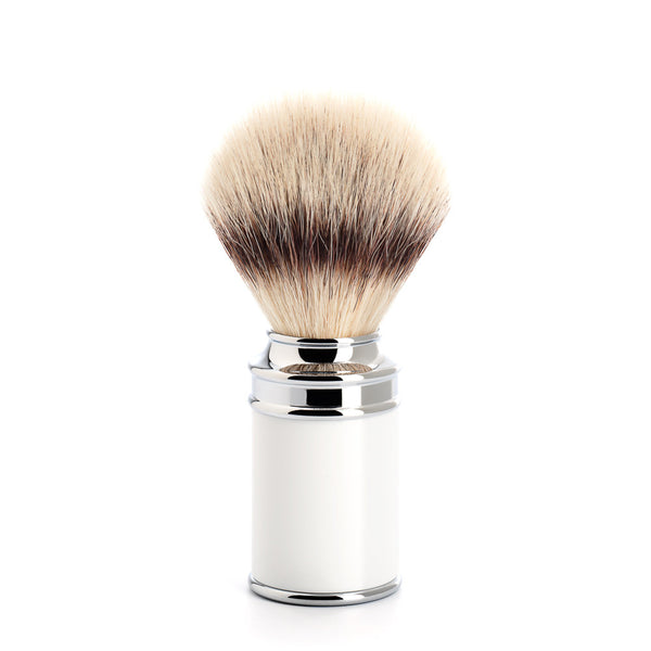 Mühle Silvertip Fibre® Barberkost, 21 mm, Hvid Kunstharpik