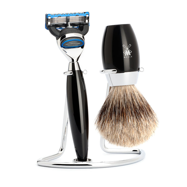 KOSMO - shaving set Fine Badger, 3-parts, Gillette® Fusion, Kunstharpiks